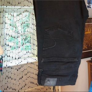 Black Stretch Low Rise Jeans